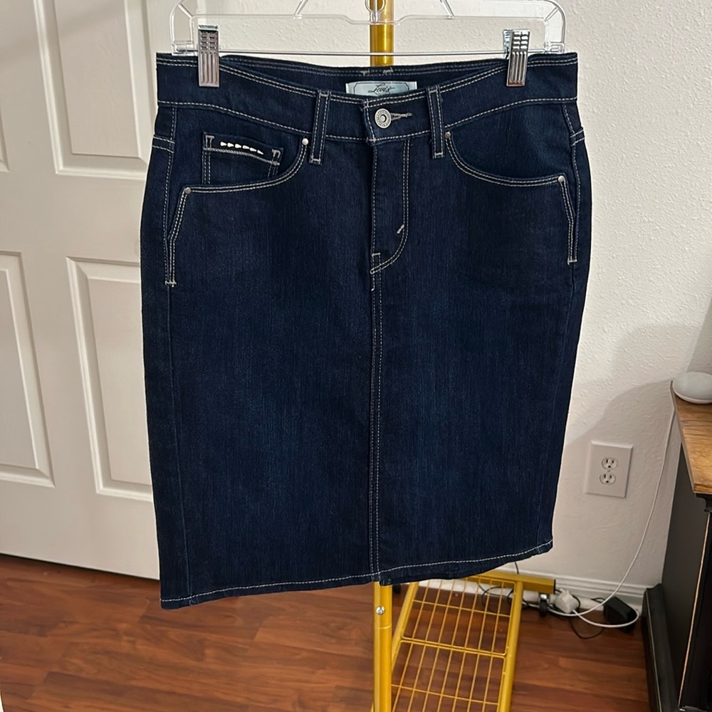 Levis Retro Jean Skirt, Size 27, NWOT